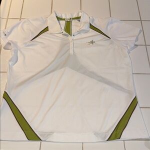 IZOD G-fitness short Sleeve XL green white golf 🐈‍⬛
